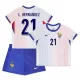 Camisolas França L. Hernandez 21 Criança Equipamento Alternativo Euro 2024