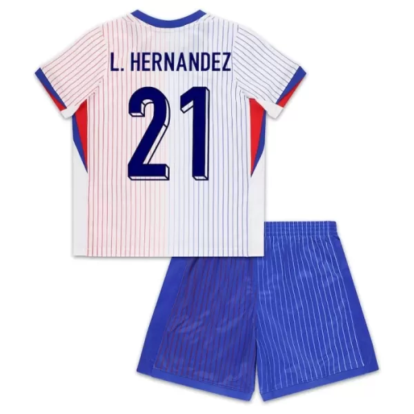 Camisolas França L. Hernandez 21 Criança Equipamento Alternativo Euro 2024