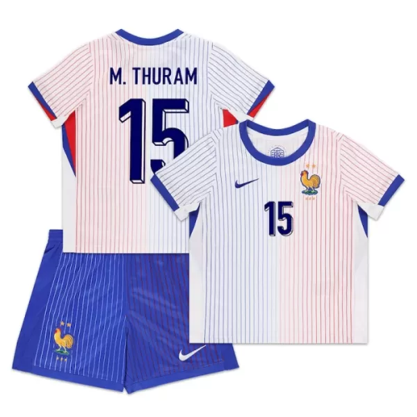 Camisolas França M. Thuram 15 Criança Equipamento Alternativo Euro 2024