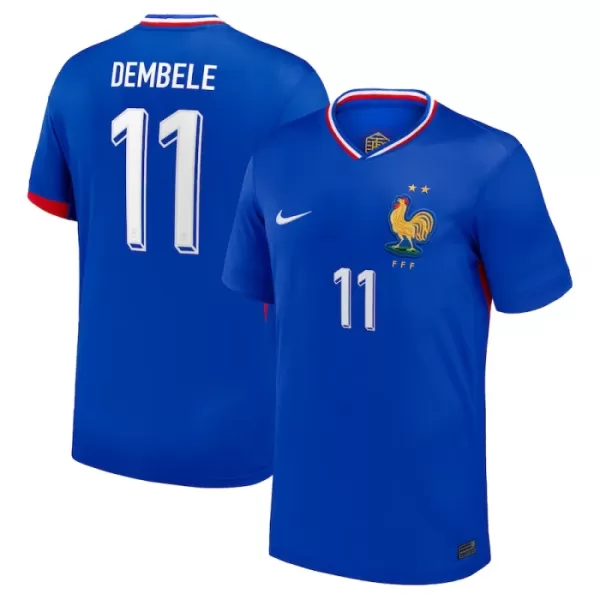 Camisolas França Ousmane Dembélé 11 Equipamento Principal Euro 2024