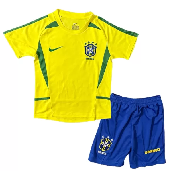 Camisolas Brasil 2002-2003 Criança Equipamento Principal Retro