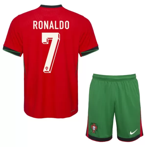 Camisolas Portugal Cristiano Ronaldo 7 Criança Equipamento Principal Euro 2024