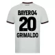 Camisolas Bayer 04 Leverkusen Alejandro Grimaldo 20 Equipamento Alternativo 23/24