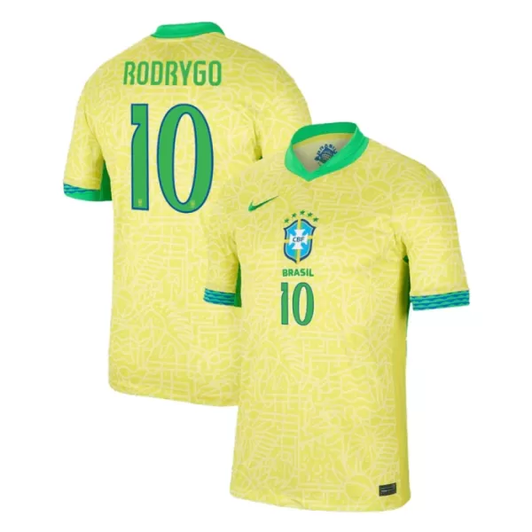 Camisolas Brasil Rodrygo Goes 10 Equipamento Principal 2024