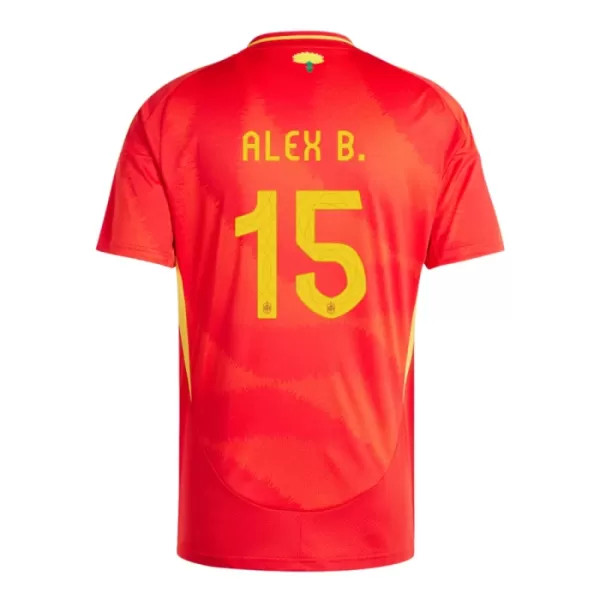 Camisolas Espanha Alex Baena 15 Equipamento Principal Euro 2024