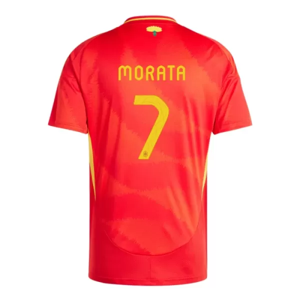 Camisolas Espanha Alvaro Morata 7 Criança Equipamento Principal Euro 2024