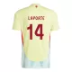 Camisolas Espanha Aymeric Laporte 14 Equipamento Alternativo Euro 2024