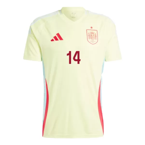 Camisolas Espanha Aymeric Laporte 14 Equipamento Alternativo Euro 2024