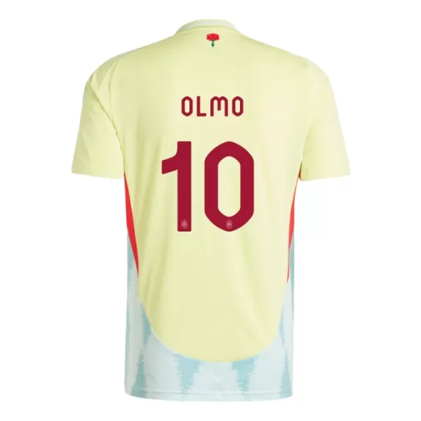 Camisolas Espanha Dani Olmo 10 Criança Equipamento Alternativo Euro 2024