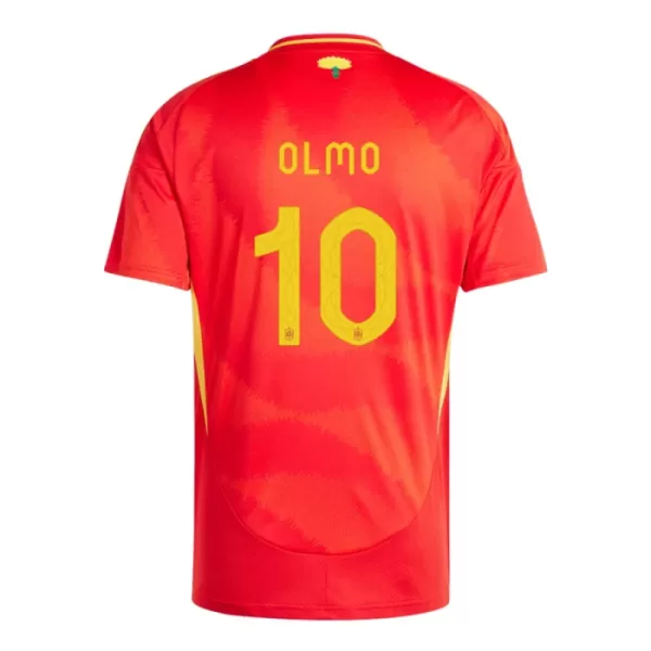 Camisolas Espanha Dani Olmo 10 Criança Equipamento Principal Euro 2024