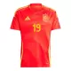 Camisolas Espanha Lamine Yamal 19 Equipamento Principal Euro 2024