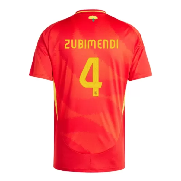 Camisolas Espanha Martin Zubimendi 4 Equipamento Principal Euro 2024