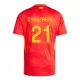 Camisolas Espanha Mikel Oyarzabal 21 Equipamento Principal Euro 2024