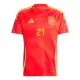 Camisolas Espanha Mikel Oyarzabal 21 Equipamento Principal Euro 2024