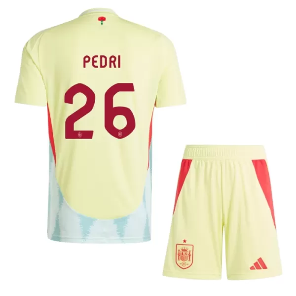 Camisolas Espanha Pedri 26 Criança Equipamento Alternativo Euro 2024