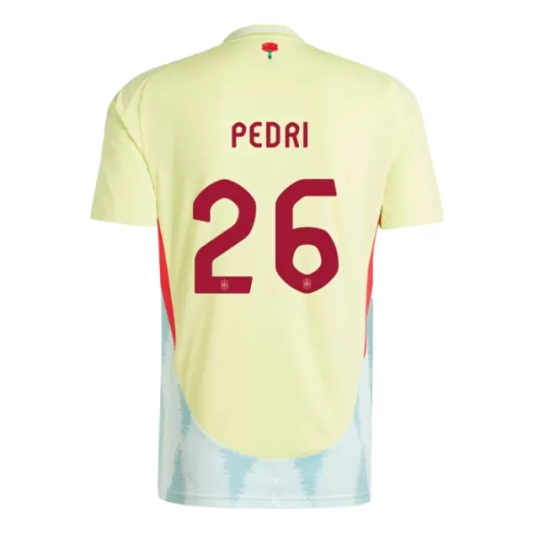 Camisolas Espanha Pedri 26 Criança Equipamento Alternativo Euro 2024