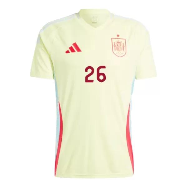 Camisolas Espanha Pedri 26 Equipamento Alternativo Euro 2024