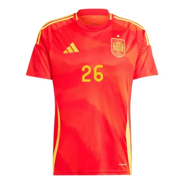 Camisolas Espanha Pedri 26 Equipamento Principal Euro 2024