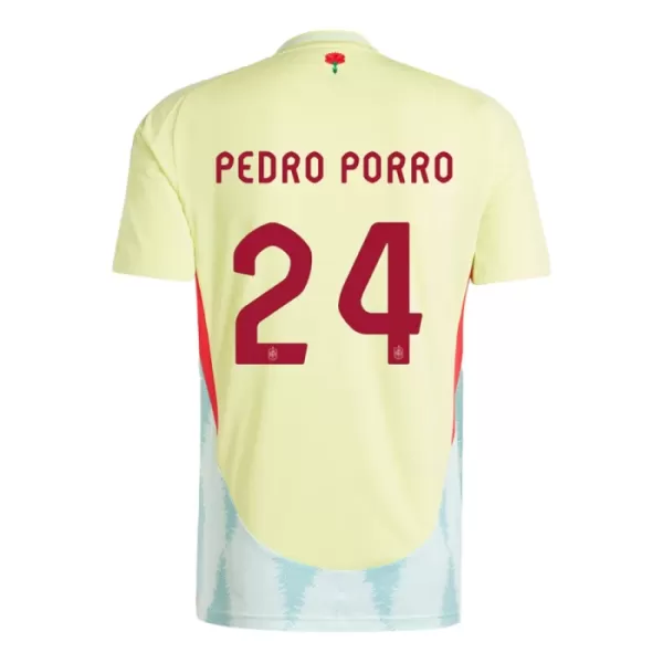 Camisolas Espanha Pedro Porro 24 Equipamento Alternativo Euro 2024