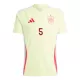 Camisolas Espanha Robin Le Normand 5 Equipamento Alternativo Euro 2024