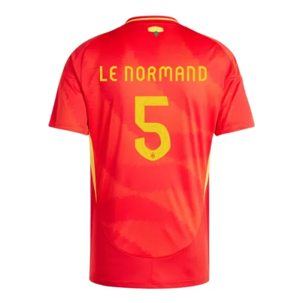 Camisolas Espanha Robin Le Normand 5 Equipamento Principal Euro 2024