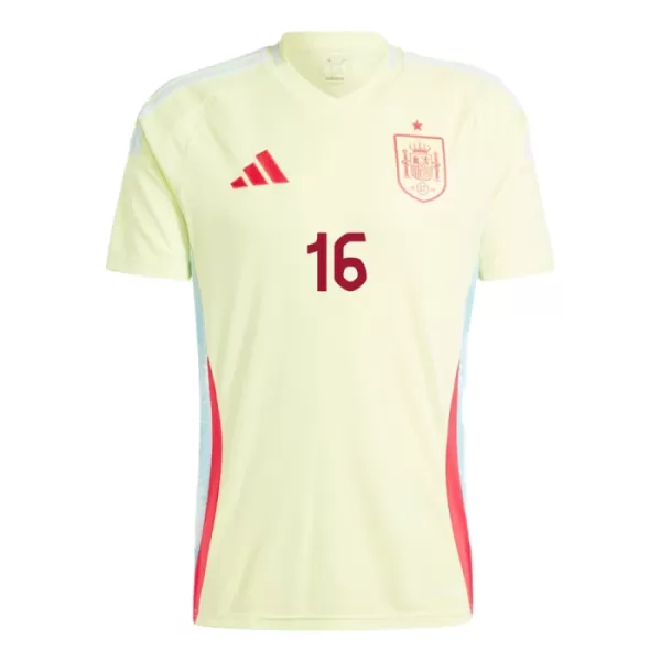 Camisolas Espanha Rodrigo Hernández 16 Equipamento Alternativo Euro 2024