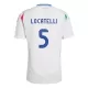 Camisolas Itália Manuel Locatelli 5 Equipamento Alternativo Euro 2024