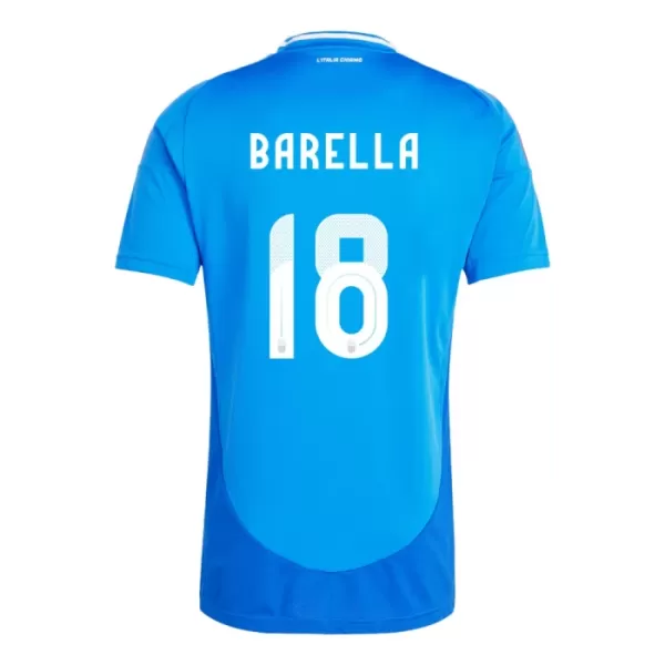 Camisolas Itália Nicolo Barella 18 Equipamento Principal Euro 2024