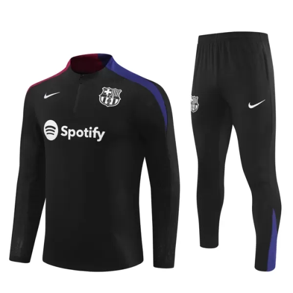 Barcelona Conjunto de Moletom de Treino 24/25 Preto