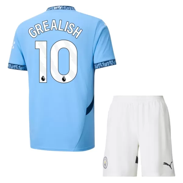 Camisolas Manchester City Jack Grealish 10 Criança Equipamento Principal 24/25