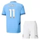 Camisolas Manchester City Jérémy Doku 11 Criança Equipamento Principal 24/25