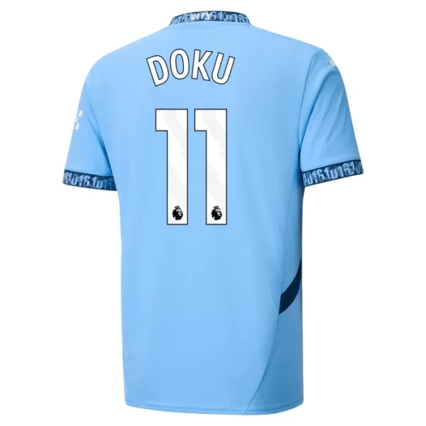 Camisolas Manchester City Jérémy Doku 11 Criança Equipamento Principal 24/25