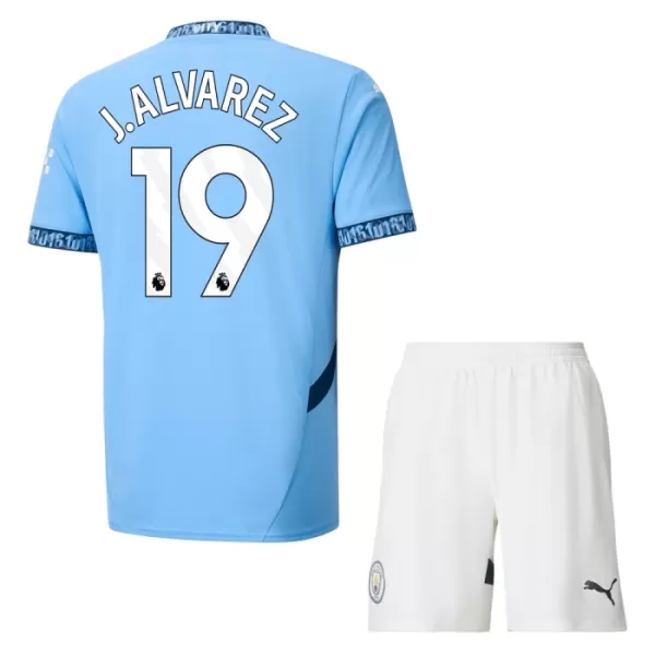 Camisolas Manchester City Julián Álvarez 19 Criança Equipamento Principal 24/25