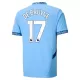 Camisolas Manchester City Kevin De Bruyne 17 Criança Equipamento Principal 24/25