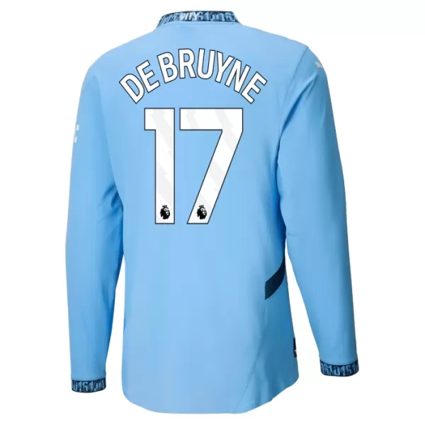 Camisolas Manchester City Kevin De Bruyne 17 Equipamento Principal 24/25 Manga Comprida