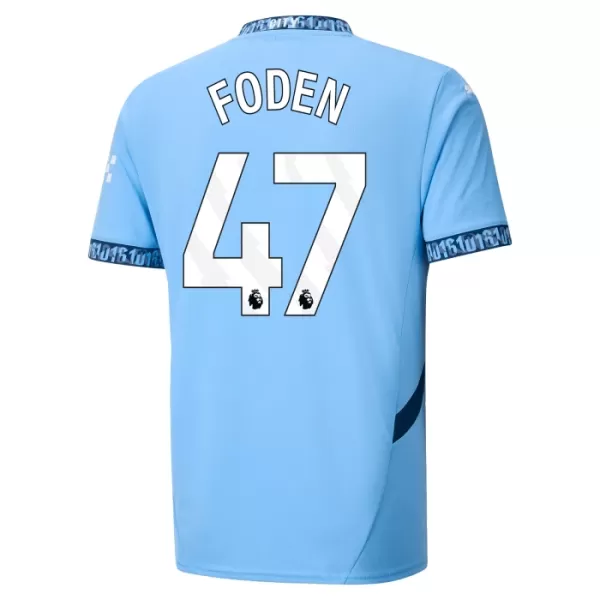 Camisolas Manchester City Phil Foden 47 Criança Equipamento Principal 24/25