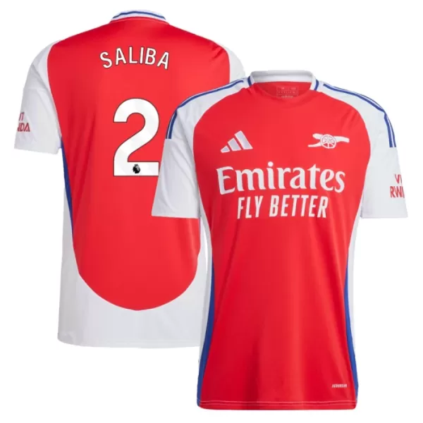 Camisolas Arsenal Saliba 2 Equipamento Principal 24/25