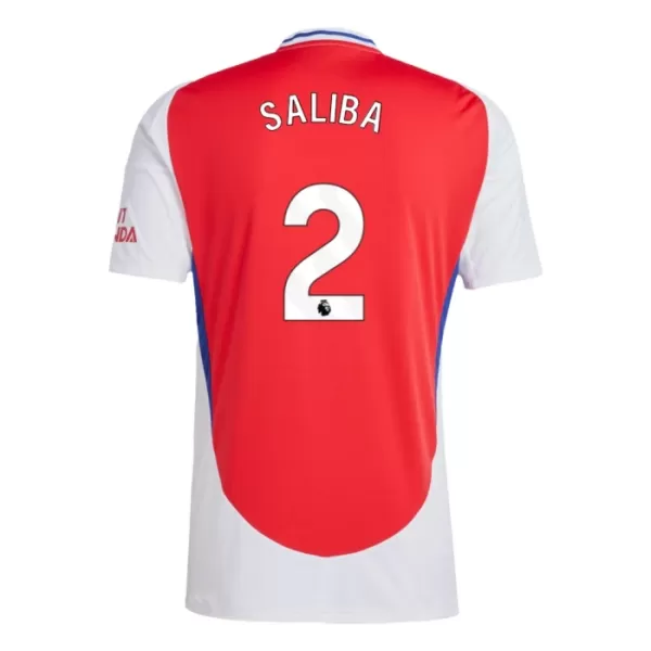 Camisolas Arsenal Saliba 2 Equipamento Principal 24/25