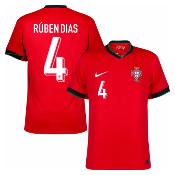 Camisolas Portugal Rúben Dias 4 Equipamento Principal Euro 2024