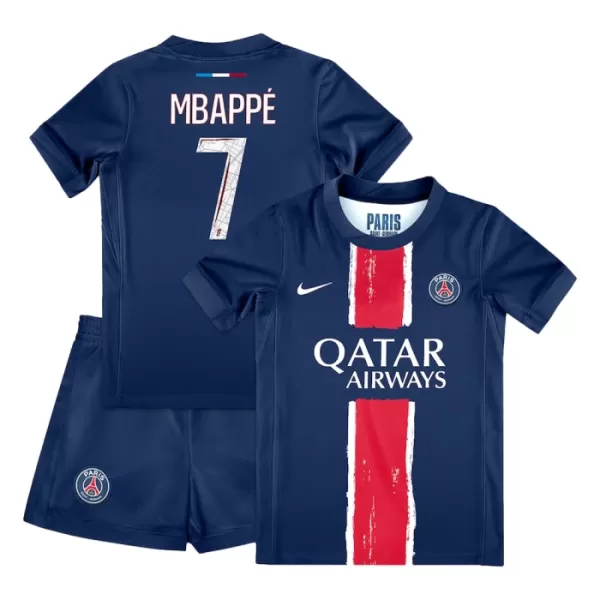 Camisolas Paris Saint-Germain Kylian Mbappé 7 Criança Equipamento Principal 24/25