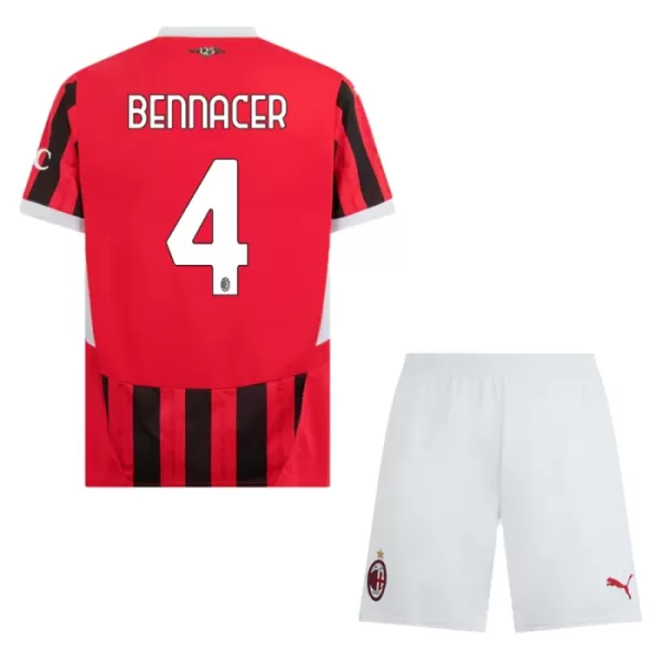 Camisolas AC Milan Bennacer 4 Criança Equipamento Principal 24/25