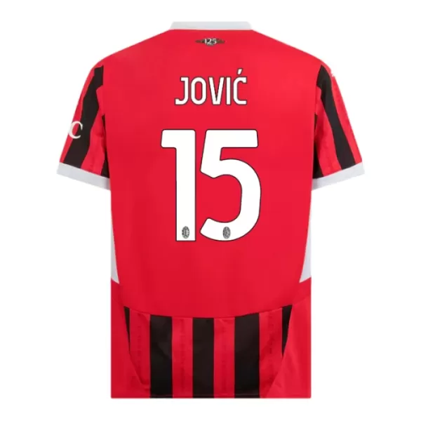 Camisolas AC Milan Jovic 15 Criança Equipamento Principal 24/25