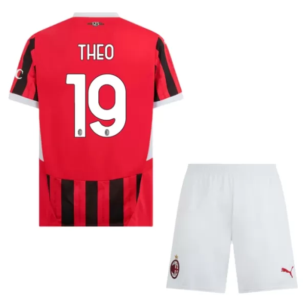 Camisolas AC Milan Theo Hernandez 19 Criança Equipamento Principal 24/25