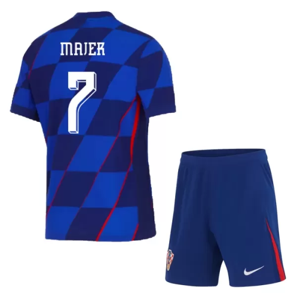 Camisolas Croácia Majer 7 Criança Equipamento Alternativo Euro 2024