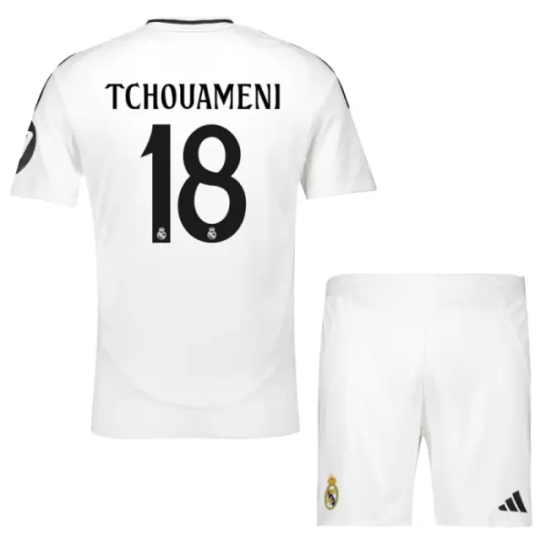 Camisolas Real Madrid Aurélien Tchouaméni 18 Criança Equipamento Principal 24/25