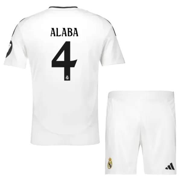 Camisolas Real Madrid David Alaba 4 Criança Equipamento Principal 24/25