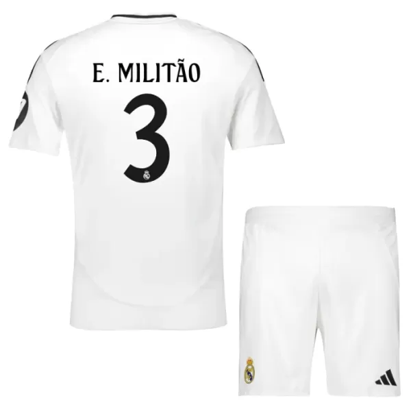 Camisolas Real Madrid Éder Militão 3 Criança Equipamento Principal 24/25