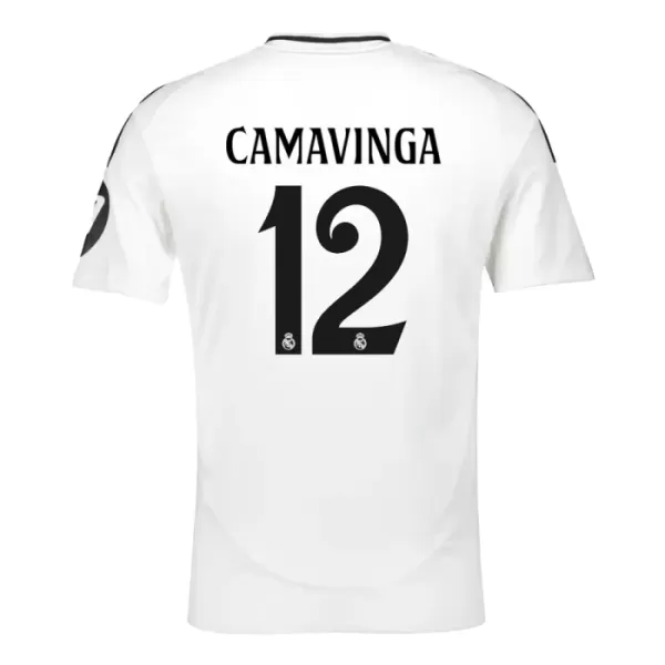 Camisolas Real Madrid Eduardo Camavinga 12 Criança Equipamento Principal 24/25