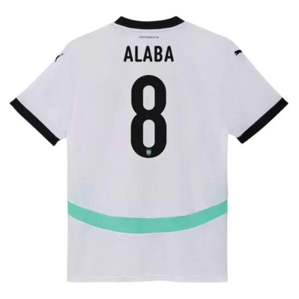 Camisolas Áustria David Alaba 8 Equipamento Alternativo Euro 2024