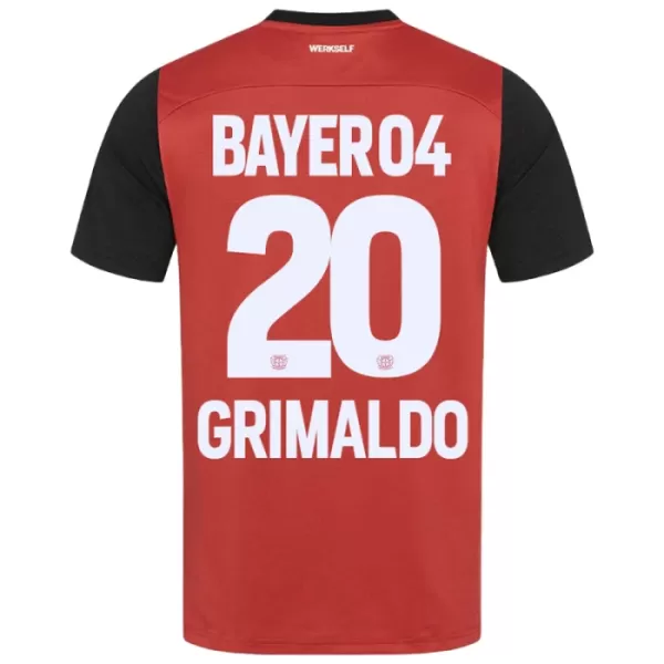 Camisolas Bayer 04 Leverkusen Alejandro Grimaldo 20 Criança Equipamento Principal 24/25